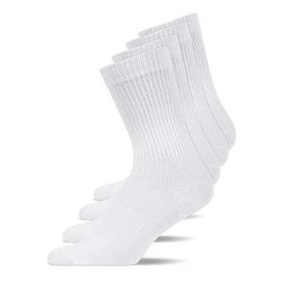 Abbildung von Snocks Herren &amp; Damen Tennissocken (4x Paar) Lange Haltbarkeit Dank Bester Qualität, 01 Weiß Paar), 43 46