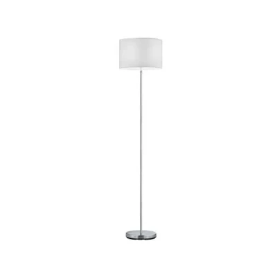 Abbildung von Trio Leuchten LED Stehleuchte Hotel 401100101, Metall Nickel matt, Stoffschirm weiß, exkl. 1x E27