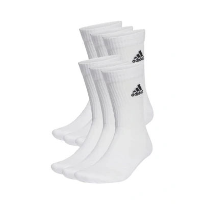 Abbildung von adidas Unisex Cushioned Sportswear Crew Socks 6 Pairs, White / Black, 34 36