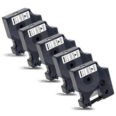Abbildung von 5x Labelwell Kompatibel Schriftband Ersatz für Dymo 40913 S0720680 D1 9mm Schwarz auf Weiß Etikettenband LabelManager 160 PNP 210D 360D 280 420P 500TS Labelpoint 250 150 100