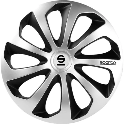 Abbildung von Sparco Corsa Sicilia 13 Silber / schwarz Radzierblende