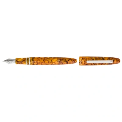 Abbildung von Esterbrook E436 Estie Honeycomb Füllfederhalter aus Acryl mit verchromten Beschlägen, Federstärke Medium bunt 14,99 cm länge (geschlossen)