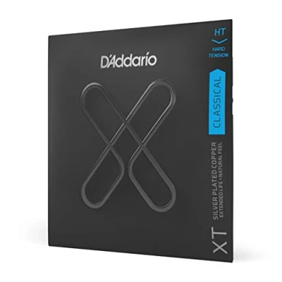 Abbildung von D&#039;Addario Gitarrensaiten Konzertgitarre Akustikgitarre Premium beschichtete, langlebige Saiten für XTC46 versilbertes Kupfer Hard Tension