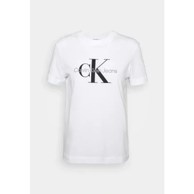 Abbildung von Calvin Klein Jeans CORE Monogram Regular Tshirt print, Damen, Größe: XXS, Bright white
