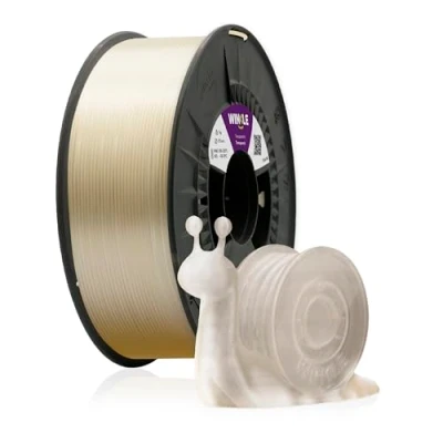 Abbildung von WINKLE PLA HD Filament 2.85mm Transparent, 1kg Spule, 3D Drucker Kompatibel mit FDM Druckern, Druckmaterialien, Maßgenauigkeit +/ 0.05mm, Bioabbaubar Leicht zu Bedrucken