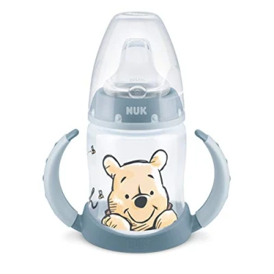 Abbildung von NUK First Choice+ Trinklernflasche 618 Monate 150 ml Temperature Control Anzeige Anti Colic Ventil auslaufsichere Trinkschnabel Ergonomische Griffe BPA frei Disney Winnie Puuh blau