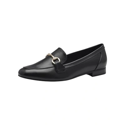 Abbildung von Marco Tozzi Slipper, Damen, Größe: 38, Black/gold Hochwertiges lederimitat