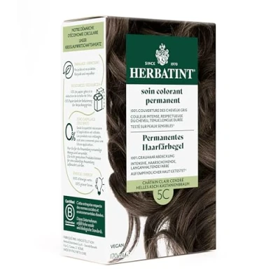 Abbildung von Herbatint Permanentes Haarfärbegel 5C Helles AschKastanienbraun 170 ml I Ohne Ammoniak, optimale Grauhaarabdeckung Auf empfindlicher Haut getestet, mit 8 Pflanzenextrakten