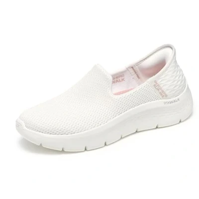 Abbildung von Skechers Damen Women&#039;s Hands Free Slip ins Go Walk Flex Relish Sneaker, Cremeweiß, 39.5 EU Weit