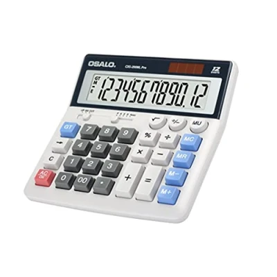 Abbildung von OSALO Taschenrechner große Tasten Extra großes Display 12 stelliger Tischrechner Bürorechner (OS 200ML)