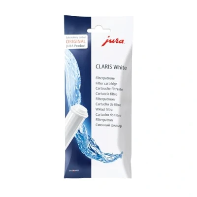 Abbildung von JURA original CLARIS White Filterpatrone gegen Kalkablagerungen TÜV zertifizierte Hygiene 1er Pack 60209