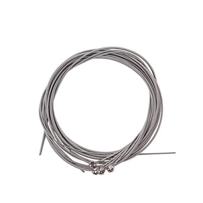 Abbildung von Alnicov 4 PCS Edelstahl Bass Saiten Bassgitarrenteile Gitarrensaite Versilbert Bassgitarre Musikzubehör