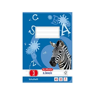 Abbildung von Herlitz 11387107 Heft A5, Lineatur 03, holzfreies Papier, liniert, 80 g/m², 32 Blatt, weiß, 5 Stück