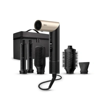 Abbildung von Silk&#039;n Air Styler &amp; Haartrockner I SilkyAir Flex 5 in 1 Auto Wrap Lockenaufsatz, Paddle Bürste, Ovalbürste, Konzentrator, Diffusor, Aufbewahrungskoffer, Keine Hitzeschäden 1300 W, Schwarz