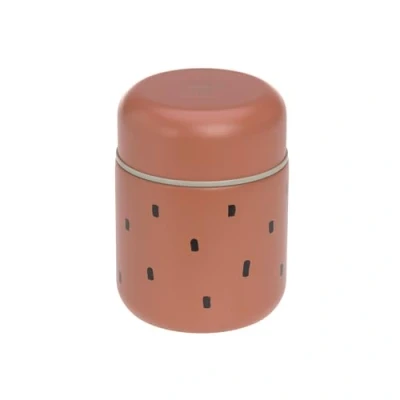 Abbildung von LÄSSIG Baby Kinder Thermo Warmhaltebox Brei Snacks auslaufsicher Edelstahl 350 ml/Food Jar Happy Prints caramel