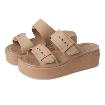 Abbildung von Crocs Brooklyn Low Wedge Sandal 207431 2Q9, Women slides, Brown, EU