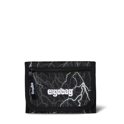 Abbildung von ergobag Brustbeutel Geldbeutel, Mini Portemonnaie mit Kleingeldfach, Sichtfenster für Mädchen und Jungen Super ReflektBär Schwarz