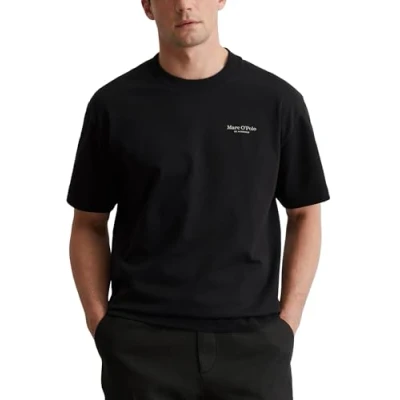 Abbildung von Marc O&#039;Polo Short Sleeve NEW Seasonal Artwork Tshirt print, Herren, Größe: Medium, Black