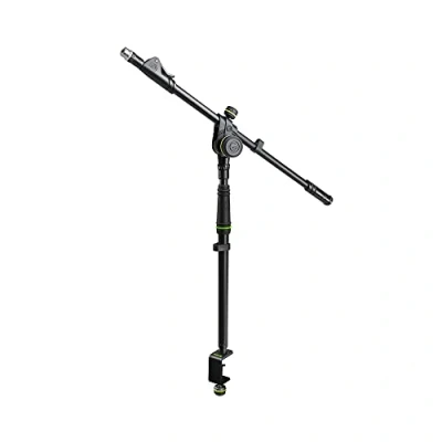 Abbildung von Gravity MS 0200 SET1 Mikrofonstange für Tischmontage inkl. Tischklemme und Galgen, Höhenverstellung bis 600 mm, schwarz