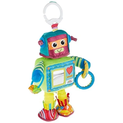 Abbildung von Lamaze LC27089 Baby Spielzeug Rusty, Der Roboter Clip &amp; Go, das hochwertige Kleinkindspielzeug. quietschbunte Greifling ist perfekte Kinderwagenspielzeug und Kuscheltier für Babys, L27089