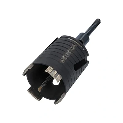 Abbildung von BTEC Diamant Dosensenker 68 mm mit M16 Aufnahme + 80 Nutzlänge Dosenbohrer für Mauerwerk, Kalksandstein, Ziegel, Poroton, Putz uvm. Bohrkrone inkl. Zentrierbohrer SDS Plus Adapter