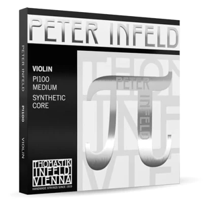 Abbildung von Thomastik Strings for Violin Synthetic Core Peter Infeld set 4/4 E Platinum, D Silver, demanding musicians