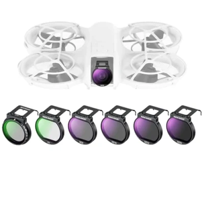 Abbildung von NEEWER ND Filter Set kompatibel mit DJI NEO, 6er Pack, ND8/ND16/ND32/ND64/CPL/UV Graufilter Zirkularer Polfilter, Drone Zubehör, schlankes, mehrfach beschichtetes optisches HD Glas, FL N31