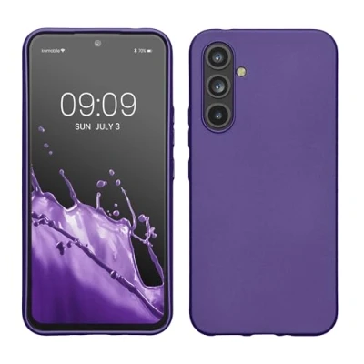 Abbildung von kwmobile Hülle kompatibel mit Samsung Galaxy A54 5G TPU Silikon Handyhülle Schutzhülle stoßabsorbierend flexibel Case in Metallic Blauviolett