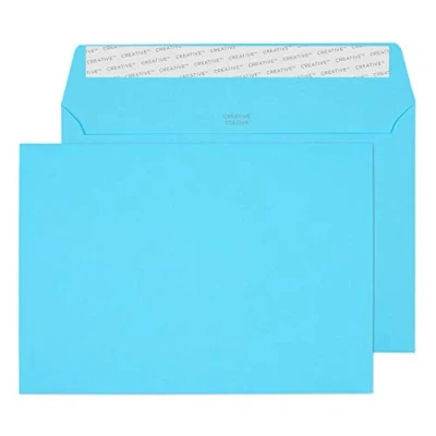 Abbildung von Blake Creative Colour 45309 Farbige Briefumschläge Haftklebung Cocktail Blau C5 162 x 229 mm 120 g/m² 25 Stück
