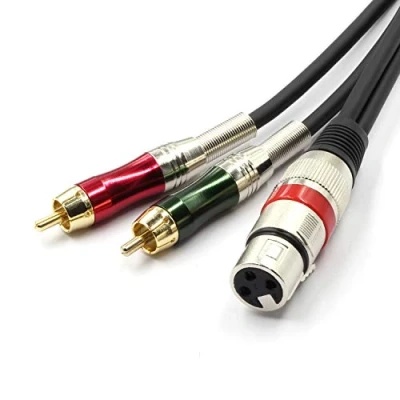 Abbildung von SiYear XLR Weiblich auf 2 x Phono RCA stecker adapter Y Splitter Patch kabel, 3Pin Dual Stereo Audio kabel (3 m)