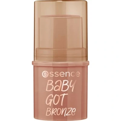 Abbildung von essence baby got bronze bronzing stick, Konturstift, Nr. 10, Braun, natürlich, strahlend frisch, vegan, ohne Alkohol, Konservierungsstoffe, Parabene, 1er Pack (5.5g)