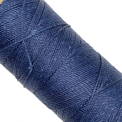 Abbildung von LINHASITA, Garnspule, gewachst, 100 g / 170 Meter, Dicke: 1 mm, Polyester, Makramee Garn, 30 Farben metros gr marineblau
