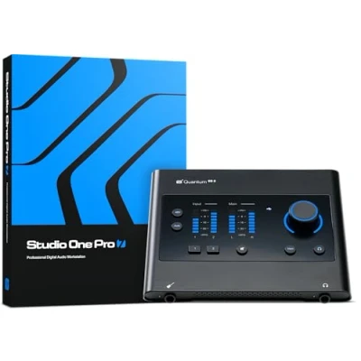 Abbildung von PreSonus Quantum ES 2 USB C Audio Interface, 2x2, 24 Bit/192kHz mit MAX HD Preamps und Studio One+ Software