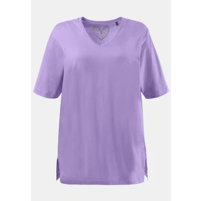 Abbildung von Ulla Popken Tshirt basic, Damen, Größe: 46/48, Blaues flieder