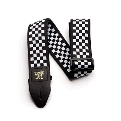 Abbildung von Ernie Ball Jacquard Gitarrengurt Black/White Checkered