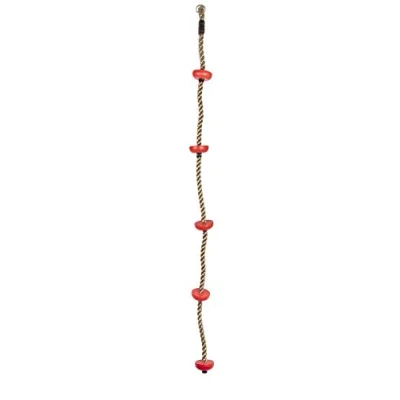 Abbildung von small foot 11582 Kletterseil &quot;Everest&quot;, wetterfestes Material, mit Sicherungsring und Trittflächen, ab 3 Jahren, ca. 200 x 10 cm, Natur