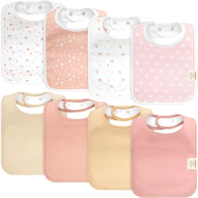 Abbildung von KeaBabies 8 Pack Bio Baby Lätzchen für Junge, Mädchen Drool Mädchen, Jungen, Lätzchen, (Butterflies)