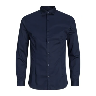 Abbildung von Jack &amp; Jones Businesshemd, Herren, Größe: Small, Navy blazer
