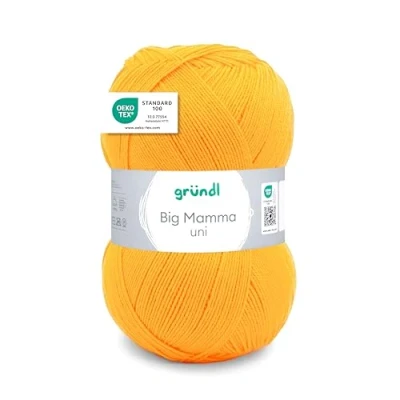 Abbildung von Gründl Big Mamma uni (Strick &amp; Häkelgarn mit wollähnlichem Charakter aus 100 % Polyacryl, 400 g / 1040 m, Nadelstärke: 3,5 4,5, 1 x g), Weiß, 29 16 12 cm