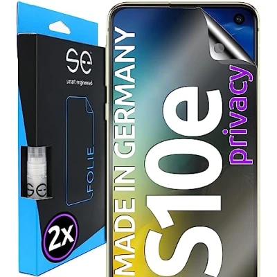 Abbildung von S.E für Samsung Galaxy S10e Schutzfolie privacy Blickschutz Folie 2x Folien im SET aus Deutschland, Anti peep Spy Folie, staubfrei und blasenfrei, Sichtschutz