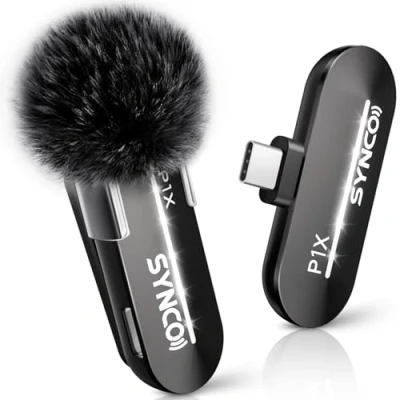 Abbildung von SYNCO Kabelloses Lavalier Mikrofon, USB C Wireless Mikrofone für iPhone 15/16 Pro Max, Android, P1XT Professionelles Ansteckmikrofon Tiktok, YouTube, Streaming, Vlog, Typ Geräte