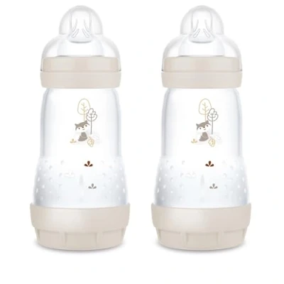 Abbildung von MAM Easy Start Anti Colic Babyflasche Milchflasche für Neugeborene 94% Akzeptanz 80% weniger Koliken stillfreundliche Trinkflasche Sauger Gr. 1 260ml 0+ Mon uni 2 Stück