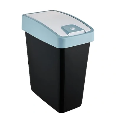 Abbildung von keeeper Premium Abfallbehälter mit Flip Deckel, Soft Touch, 25 l, Magne, Nordic Blue