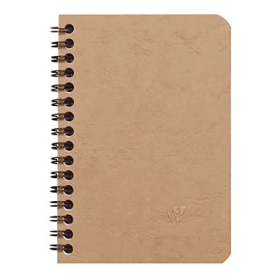 Abbildung von Clairefontaine 78592C Spiralbuch (Age Bag kariert, 9,5 x 14 cm, 50 Blatt) 1 Stück braun