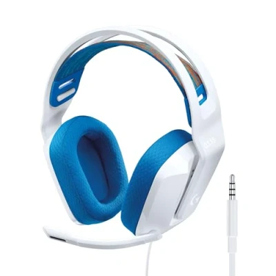 Abbildung von Logitech G335 Kabelgebundenes Gaming Headset, Flip to Mute Mikrofon, 3,5 mm Audioanschluss, Memory Schaum Ohrpolster, Leicht, Kompatibel mit PC, PlayStation, Xbox, Nintendo Switch Weiß