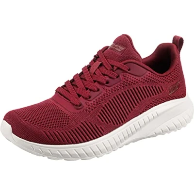 Abbildung von Skechers Damen BOBS Squad Chaos FACE Off Sneaker, Red Engineered Knit, 41 EU