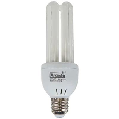 Abbildung von Arcadia FBC20X Bird Lamp, Compact 20W, UV Lampe für Exoten, E27, Weiß, 1 Stück (1er Pack)