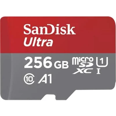 Abbildung von SanDisk Ultra 256 GB microSDXC UHS I Karte für Chromebook mit SD Adapter (Für Smartphones und Tablets, A1, Class 10, U1, Full HD Videos, bis zu 150 MB/s Lesegeschwindigkeit) 10 Jahre Garantie