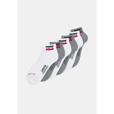 Abbildung von Levi&#039;s Levis MID CUT ECOM 6 PACK Socken, Herren, Größe: 39 42, White/grey