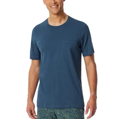 Abbildung von Schiesser MIX Relax Nachtwäsche Shirt, Herren, Größe: 54, Indigo